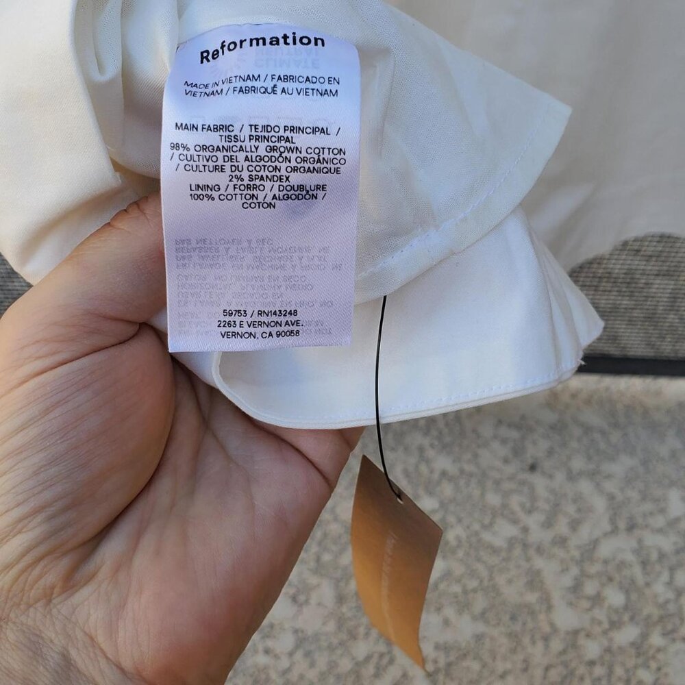 Reformation Devi Dress in White size 4 US - Picture 5 of 5